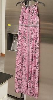 💕INC💕 Patterned Sleeveless Maxi Dress Pink (M)