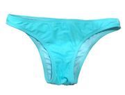 THE BIKINI LAB TEAL BLUE GREEN LOW HIP CHEEKY BIKINI BOTTOM M