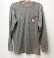 Southern Tide woman’s gray pink long sleeve shirt sz XS