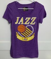 NBA Brand Purple & Yellow Utah Jazz Short Sleeve Shirt