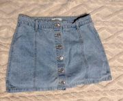 los angeles denim mini skirt