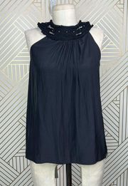 Ramy Brook Kendall Halter Sleeveless Top Black Size US XS