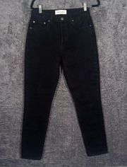 Reformation Denium skinny French High rise bottom fly wash thames size 28