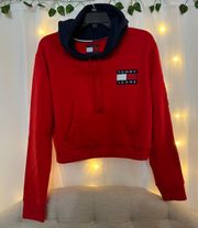 Tommy Hilfiger 90s contrast cropped hoodie