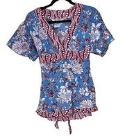 Lots of Love by Speechless, Smock-Like Top with 70's Vibes, Multicolored, Medium