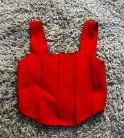 primark red corset tank size small