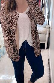 Time & Tru leopard print knit cardigan size XXlarge new with tags