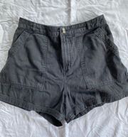 Highly Waisted Thin Black Shorts 