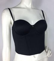 Betsey Johnson Solid Black Underwire Boned Bra