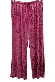 NWT Stars Above Womens Luxe Velour Pull On Pajama Lounge Pants Size M Burgundy