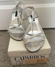 Silver Strappy Heels