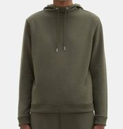 Theory Mock Neck Hoodie in Cloud Fleece