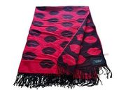 Victoria's Secret 60"x50" Scarf Shawl Blanket KISS‎ ME LIPS Red Black Reversible