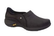 Black Nubuck Leather Women’s Celeste Waterproof Vibram Slip On Shoes