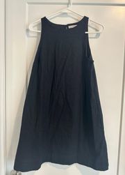 Black Linen Mini Dress