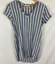 Cloth & Stone Anthropologie Linen Stripe Dress Size XS