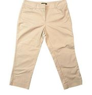 White House Black Market Tan Capri’s Size 8