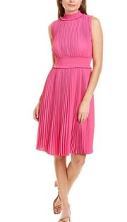 Smocked Pleated Crêpe de Chine Dress NWT size 4