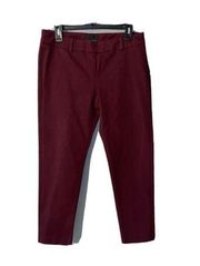 Cynthia Rowley Maroon Burgundy Stretch Pants Size 8