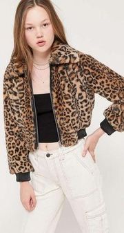 UO Leopard Faux Fur jacket