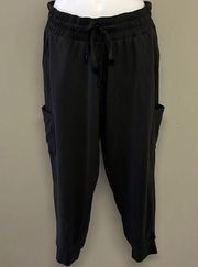 Cuddl Duds Black Joggers with Pockets- Small