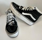 Vans Black Classic Hightops Size 7 Women Suede Canvas Sneakers