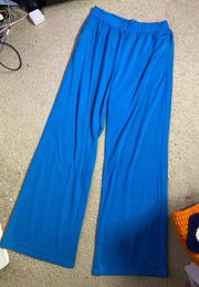 Blue Wide Leg Sweatpants