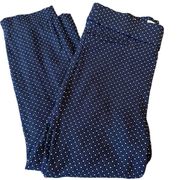 ELLE Black, Blue , White Chevron Polka Dot Pull on Capri  Pants - Medium