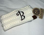 CC Beanie Cable Knit Headband / Head Wrap B Initial