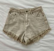 Khaki Denim Shorts