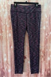 Tangerine Purple Space Dye Athletic Leggings