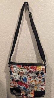 Disney Parks Cross-Body "I LOVE NERDS" Messenger Bag Purse Mickey Minnie Goofy