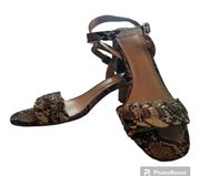 Market & Spruce Snake Print Sandals Heels