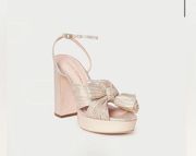 Loeffler Randall Natalia platform bow heel in platinum