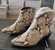 INC Idra Snake Print Ankle Boots