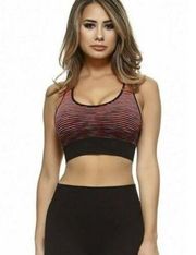 Yelete Women's Size S Sports Bra Space Dip Dye Ombre Athletic Bra Top Seamless