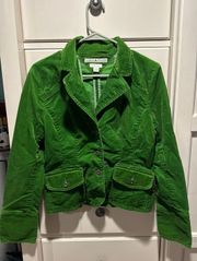 Green Corduroy Blazer Jacket