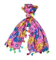 New. WILDFOX fringed wildflower scarf. 78” x 40”
