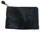 Target Black Beaded Small Cosmetic Pouch Coin Purse