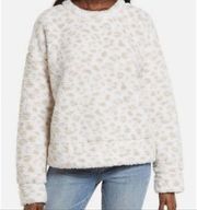 Thread & Supply White Leopard Sherpa Fleece Pullover