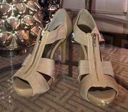 Moda Spana Nude Zip Up Heels