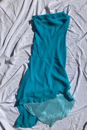 Turquoise Mermaid-Core Dress