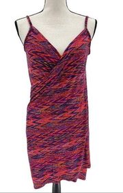 Moda International Colorful Printed Swim Coverup M