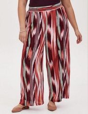 NWT  Wide Leg Colorful Aztec Print Pants Size 1X