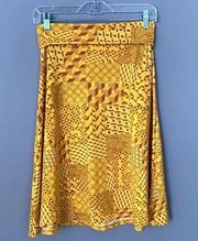 🆕 NWT LuLaRoe Yellow/Brown Azure Skirt