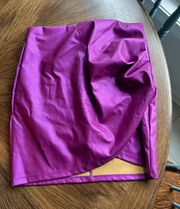 Pink Faux Leather Skirt