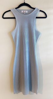 NEVER WORN Baby Blue Ribbed Dress