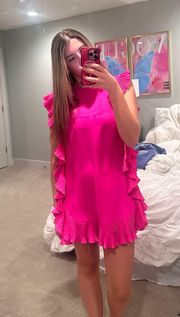 Hot Pink Ruffle Dress