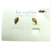 NWT Lia Sophia Gold Leaf Earrings