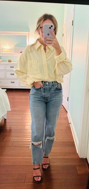 Pale Yellow Button Down